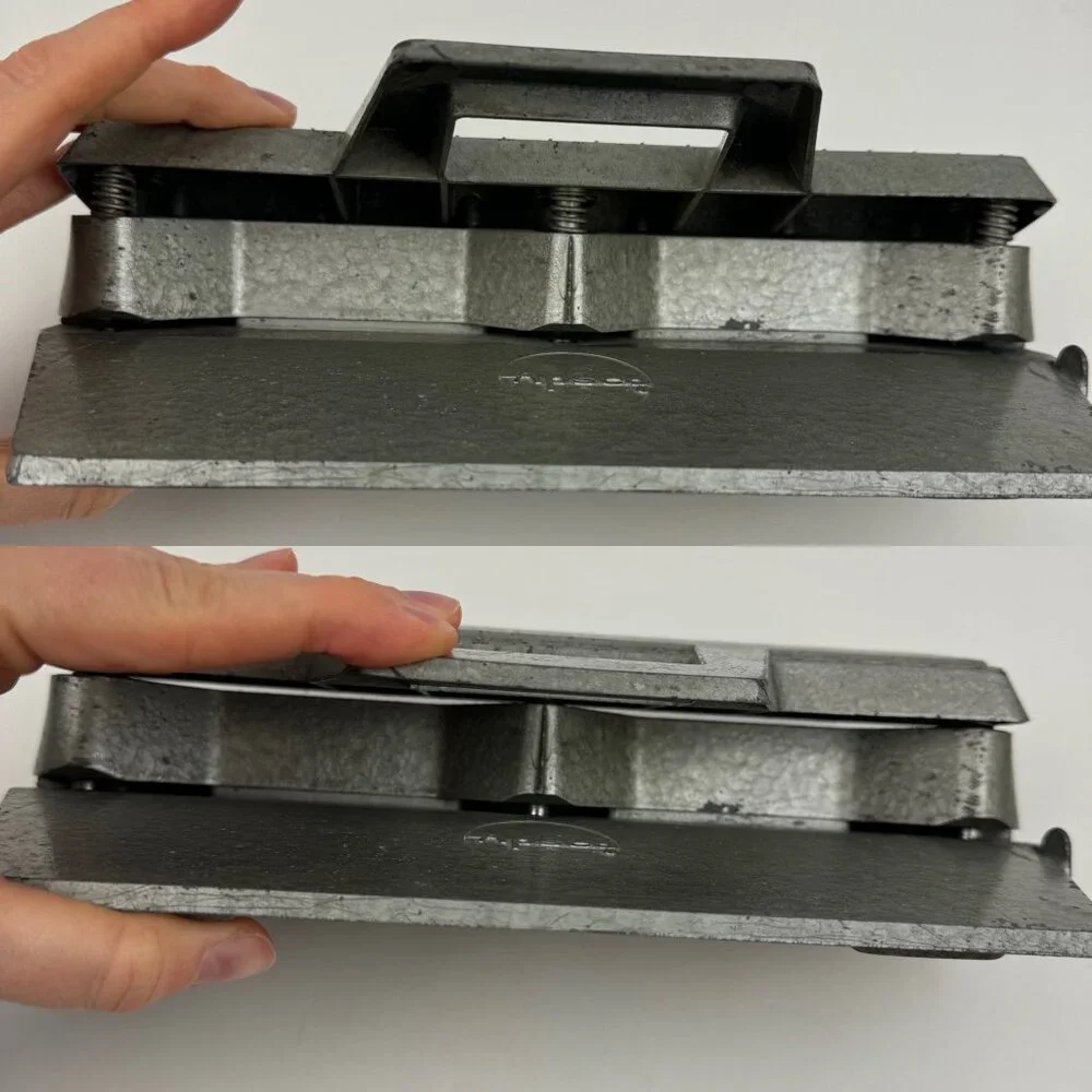 Vintage Retro Apsco Heavy‎ Duty Paper 3 Hole Punch Silver Gray Color Office Tool